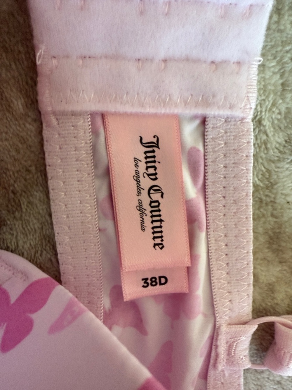 Juicy Couture Pink Butterfly Print Bra - Picture 4 of 8